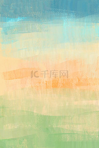 微信公众号封面图背景图片_水彩蜡笔橙色绿色自然清新渐变背景图