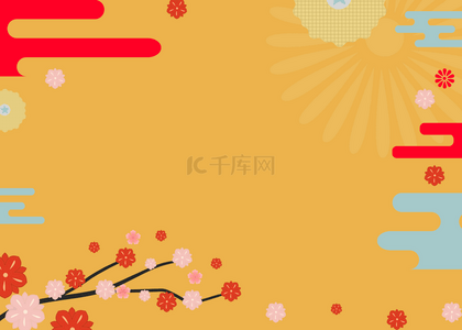日式樱花日本背景