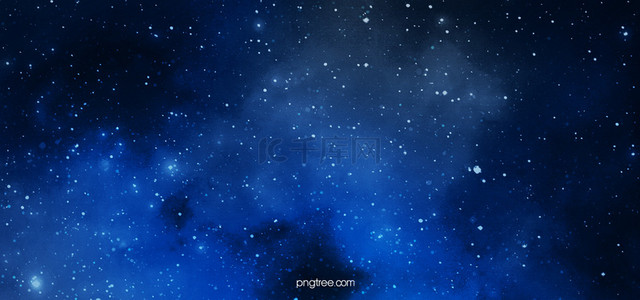 宇宙背景图片_蓝色创意手绘星空背景