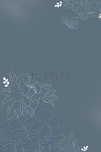 线描丘比特背景图片_线描花卉工笔牡丹花底纹