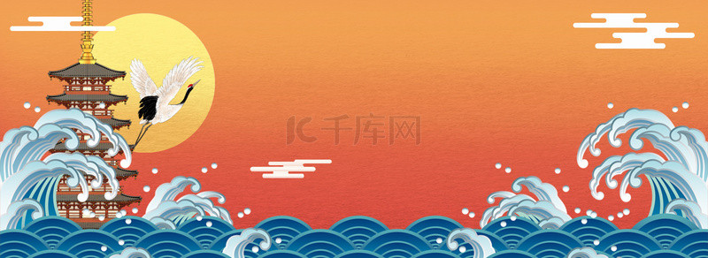 国潮电商淘宝中国风创意海报背景