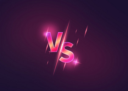 比赛对决vs光效红紫背景