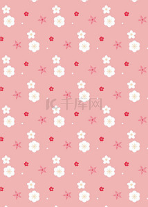 樱花日本背景图片_粉色和白色樱花日本无缝背景