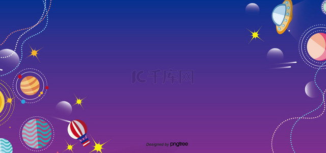 扁平地球背景图片_扁平火箭飞船三维飞行火箭蓝色背景
