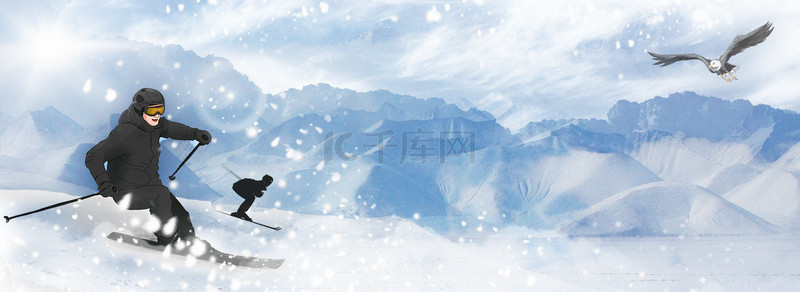 极限极限运动背景图片_滑雪运动冬季运动会滑雪比赛背景