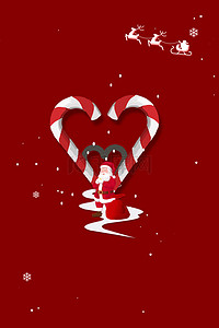 红色创意圣诞节快乐海报