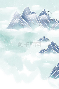 下雪动图背景图片_大寒冬天下雪唯美山峰背景图