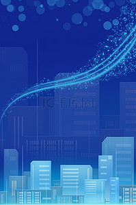 城市科技感线条背景图片_城市城市建筑蓝色科技感线条