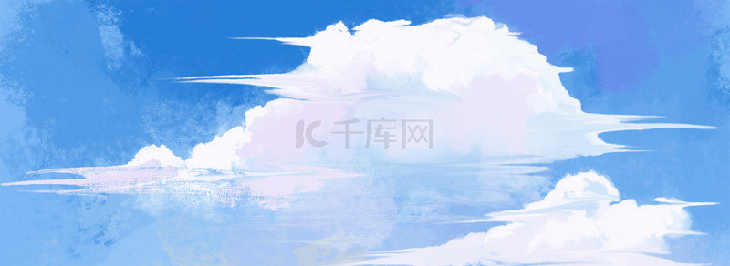 蓝天白云自然背景图