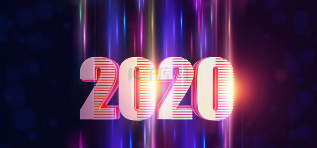 粒子科技背景素材背景图片_2020科技光效高清背景