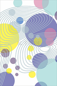 紫色背景图片_圆圈圆白色简约风海报背景