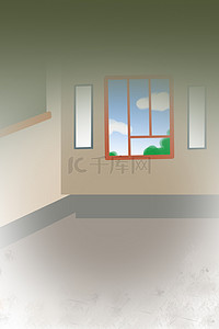 卡通家居窗户背景图片_卡通的教室背景设计