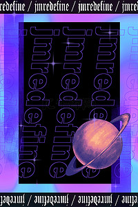 紫色设计背景背景图片_酸性风土星紫色酸性背景