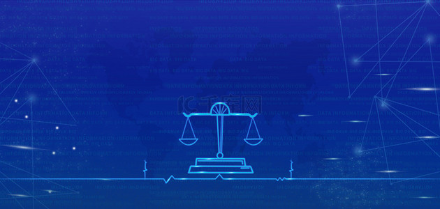 法院开庭背景图片_法律矢量天平蓝色线条背景