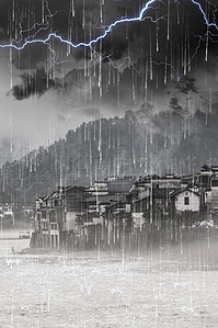 台风暴雨背景图片_暴雨抗洪救灾防洪防涝背景