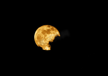 月亮月圆中秋明月夜景摄影图配图