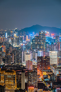 摄影照片_城市夜晚深圳夜景城市夜景夜景摄影图配图