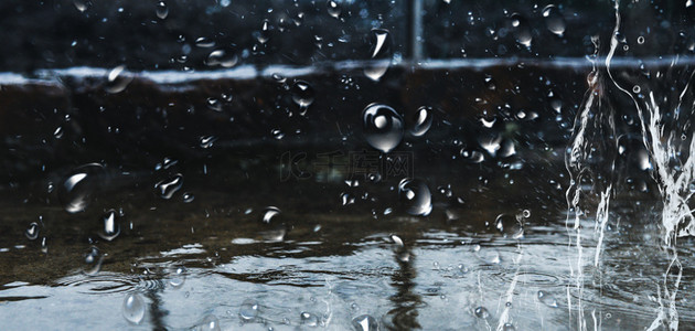 震撼背景图片_暴雨天气防洪防汛背景