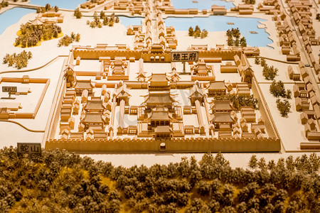 模型沙盘草地景观皇城摄影图配图