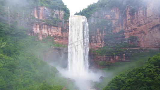 风景重庆四面山望乡台瀑布自然风景祖国山河大好河山