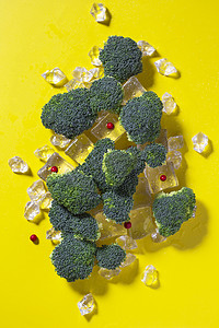 蔬菜棚拍西蓝花餐饮有机蔬菜摄影图配图