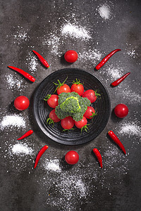 有机餐饮摄影照片_蔬菜食材蔬果餐饮新鲜蔬菜摄影图配图