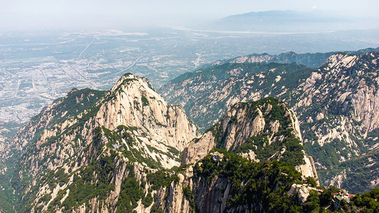 自然风景区白天华山的山峰户外无摄影图配图