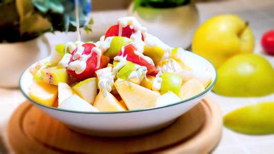 水果沙拉酱沙拉摆拍减肥瘦身健康饮食