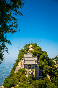 空镜摄影照片_华山风景区白天华山户外空镜摄影图配图