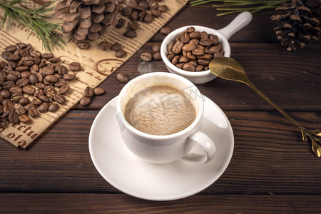 香浓美式咖啡舌尖上的美味摄影图配图