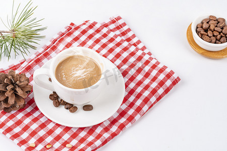 美味饮品健康香浓咖啡摄影图配图