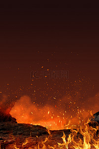 黑红背景图片_综艺岩石黑色火焰岩浆