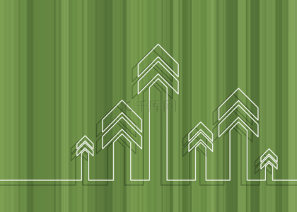 绿色条纹装饰镂空箭头商务抽象背景