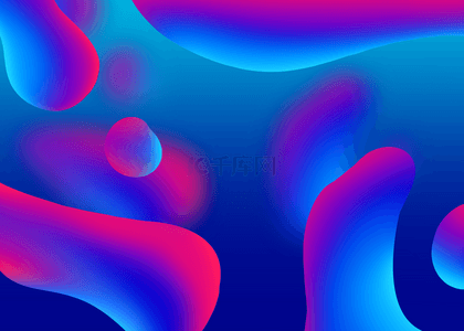 蓝紫色流线液态抽象模糊背景
