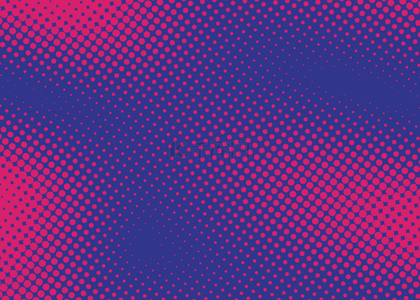 抽象半色调紫红双色波点图