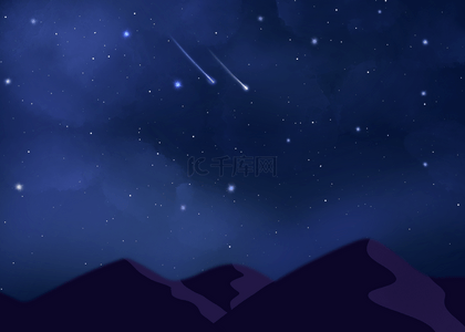 夜晚星空流星背景