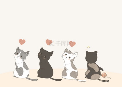 可爱猫咪回头