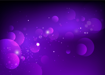 深紫色光效背景圆形插图