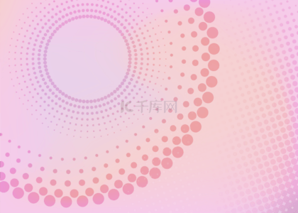 抽象半色调粉色多层波点圆环