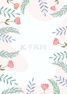 创意粉色边框背景图片_经典花卉创意植物边框时尚背景