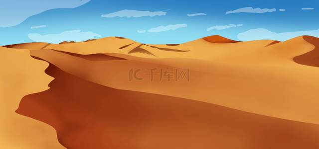 卡通蓝色天空背景背景图片_卡通蓝色天空沙漠虚拟背景