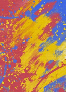 红黄蓝撞色油画质感纹理背景