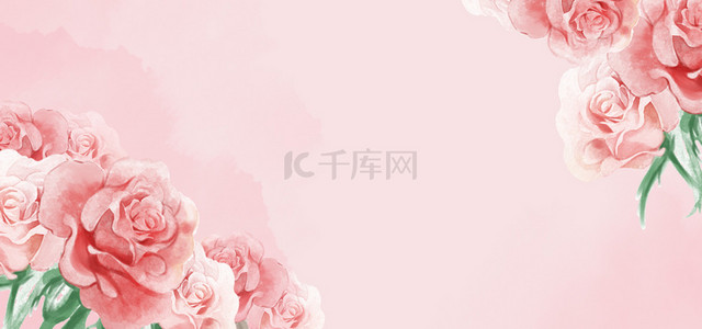 浪漫粉色玫瑰背景图片_浪漫春季玫瑰花卉背景