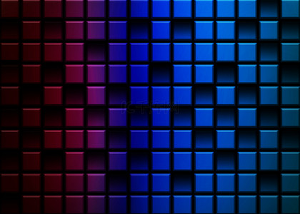 立体方块背景图片_彩色立体方块霓虹光效几何平铺背景