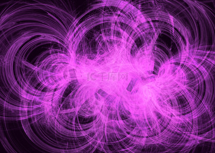 紫色丝状曲线抽象