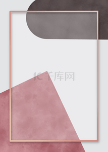 粉色褐色水彩透明边框背景