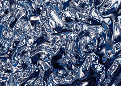 抽象流动液体深蓝色背景