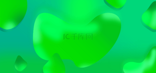 绿色几何色块流体抽象背景