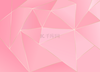 桌面背景图片_玫瑰金几何背景粉色渐变几何块面背景