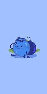 蓝莓水果背景背景图片_可爱简单的蓝莓水果背景